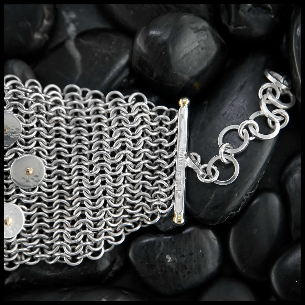 Custom Amber Chainmail Bracelet