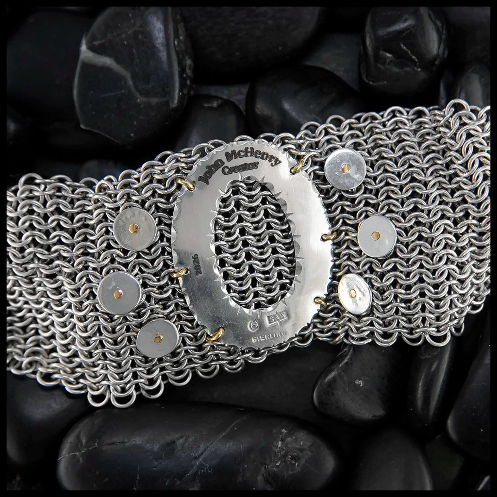 Custom Amber Chainmail Bracelet