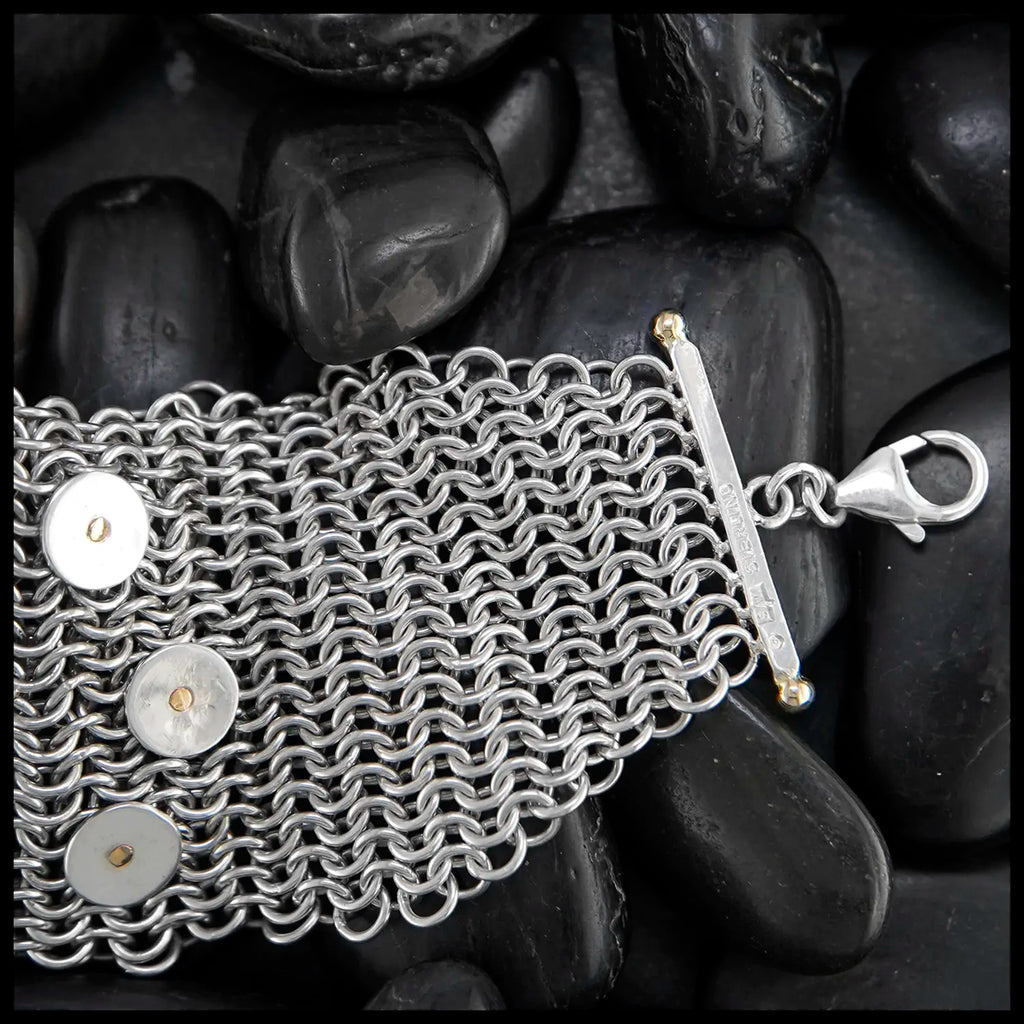 Custom Amber Chainmail Bracelet