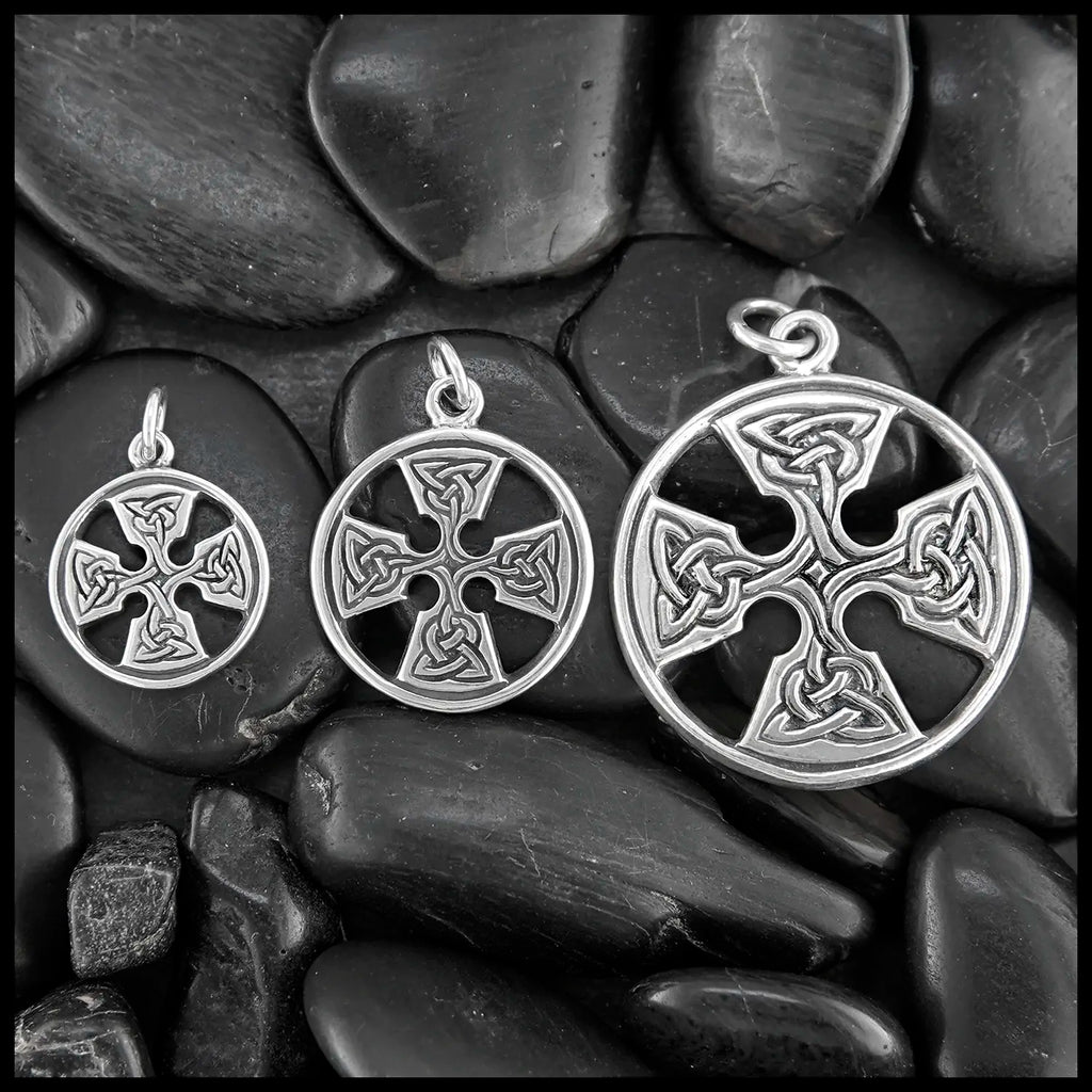 Medallion Cross Pendants in Sterling Silver