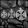 Medallion Cross Pendants in Sterling Silver