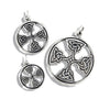 Medallion Cross Pendants in Sterling Silver
