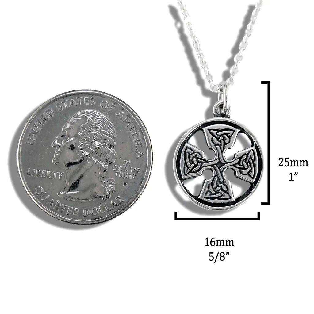 Medallion Cross Pendants in Sterling Silver