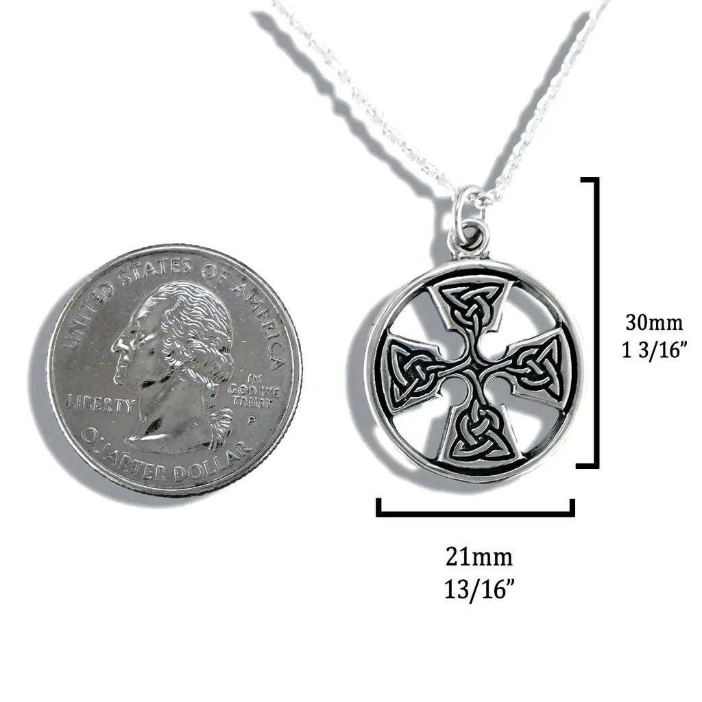 Medallion Cross Pendants in Sterling Silver