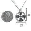 Medallion Cross Pendants in Sterling Silver