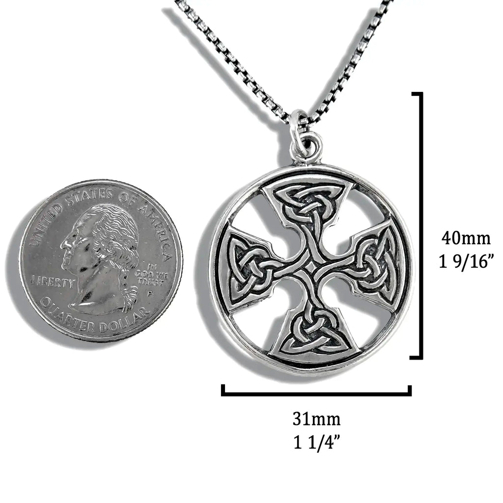 Medallion Cross Pendants in Sterling Silver