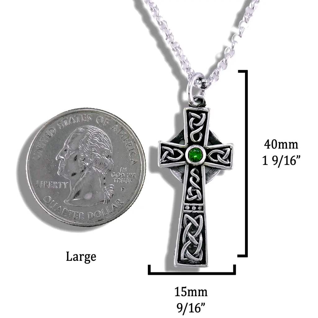 Revival Celtic Cross Pendant in Sterling Silver