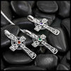 Celtic Shamrock Cross with Gemstones