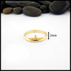 Gold ring with 2mm measurement.