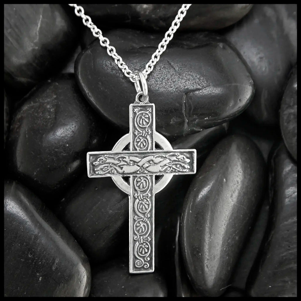 Sterling Silver Celtic Dog Cross pendant