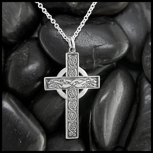 Sterling Silver Celtic Dog Cross pendant
