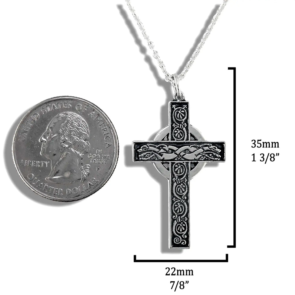Sterling Silver Celtic Dog Cross pendant