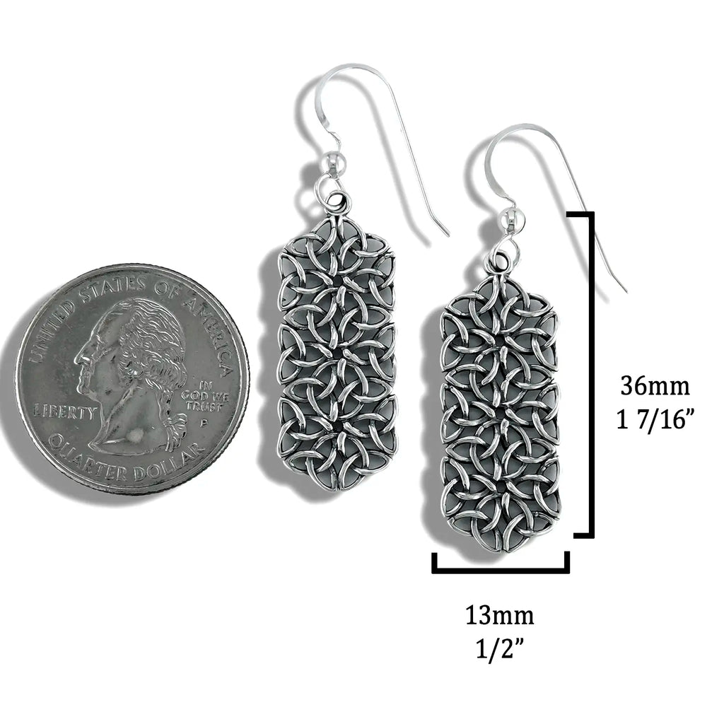 Manu Drop Earrings in Sterling Silver
