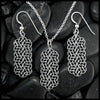 The Manu Pendant and Earring Set in Sterling Silver