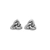 Simple Triquetra Post Earrings in Silver