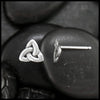Simple Triquetra Post Earrings in Silver