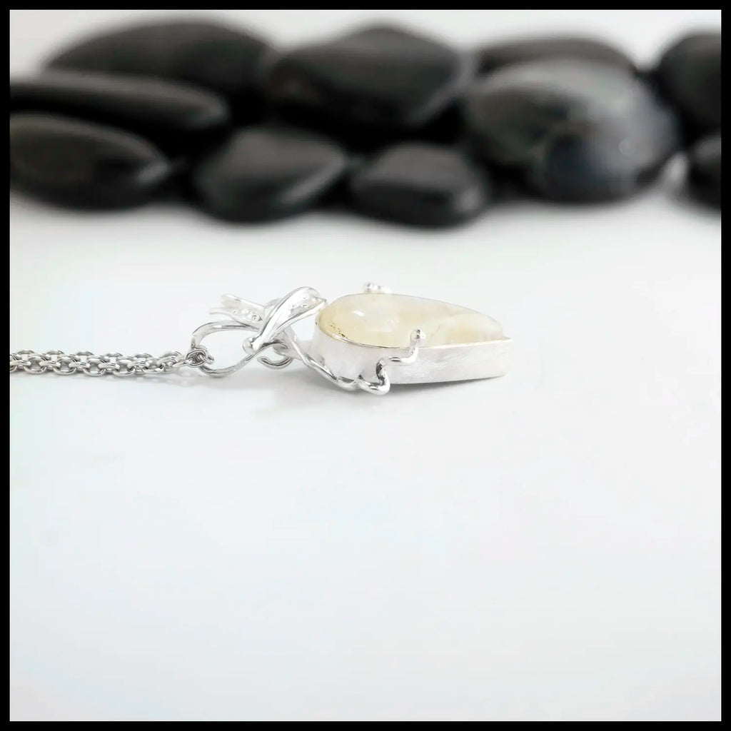 Floral Moonstone Pendant