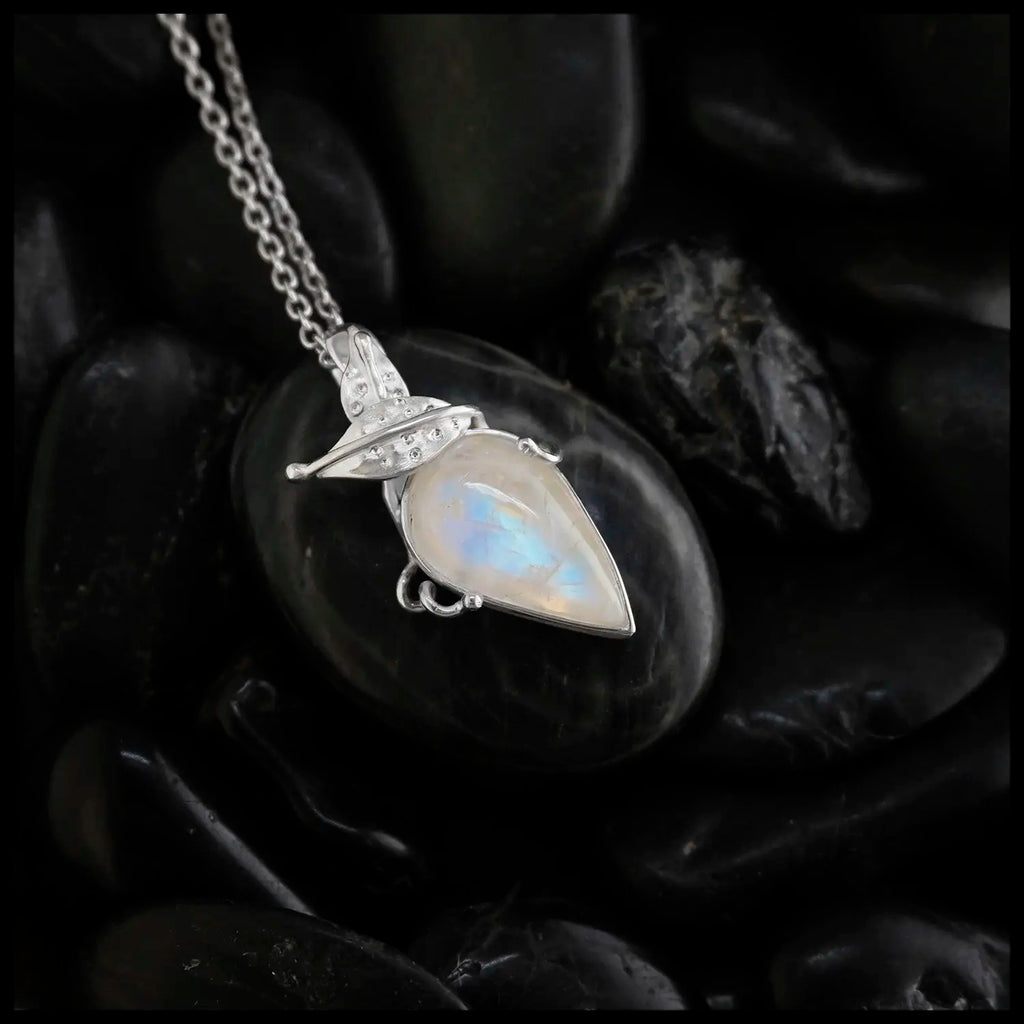 Floral Moonstone Pendant