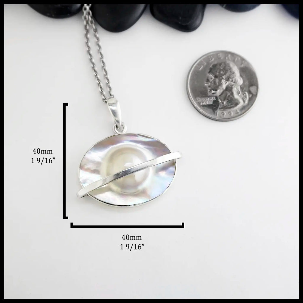 Saturn Mabe Pearl Pendant