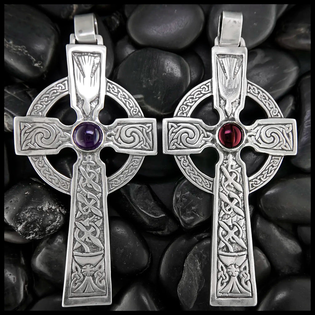 Colum Cille Pectoral Cross Pendant in Sterling Silver