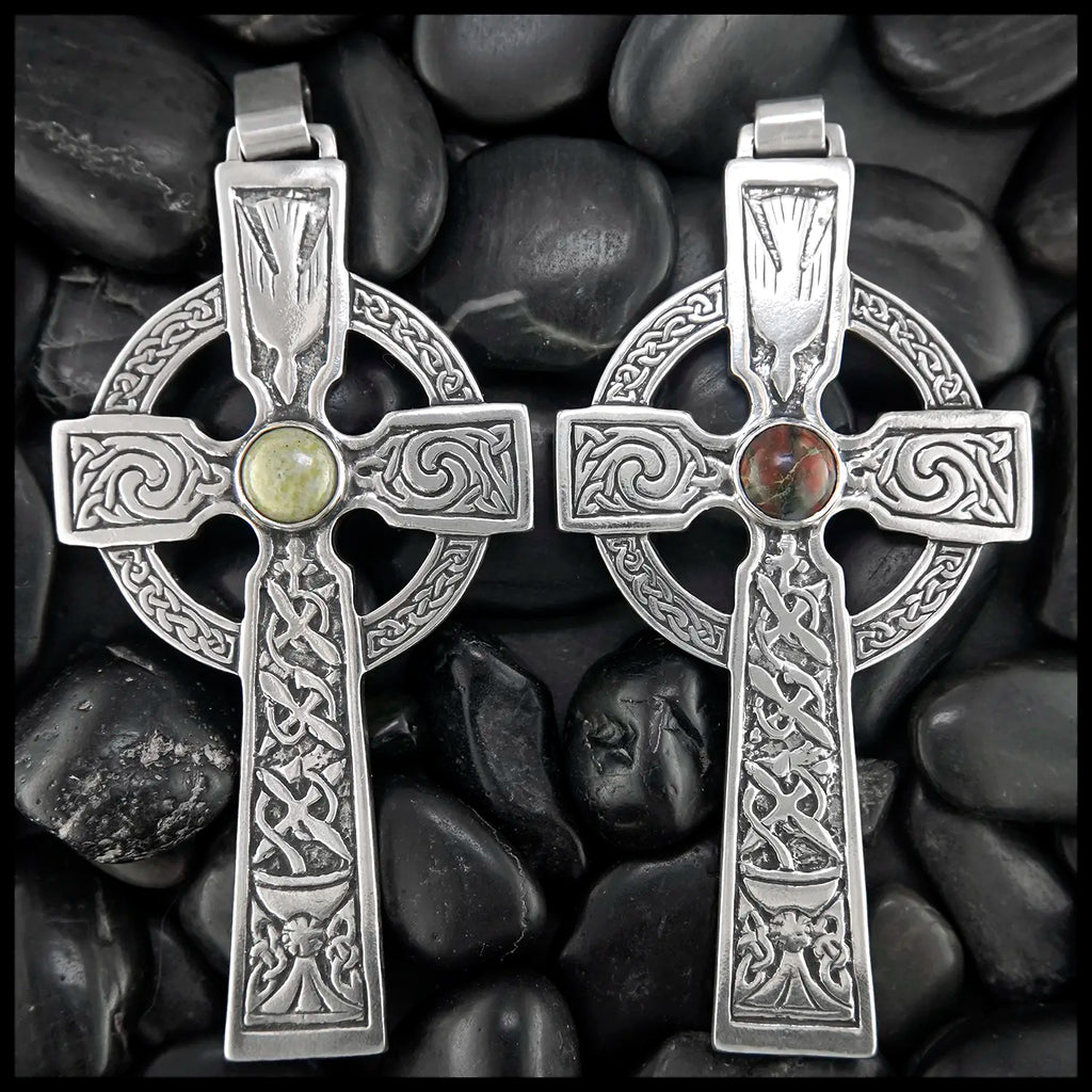 Colum Cille Pectoral Cross Pendant in Sterling Silver