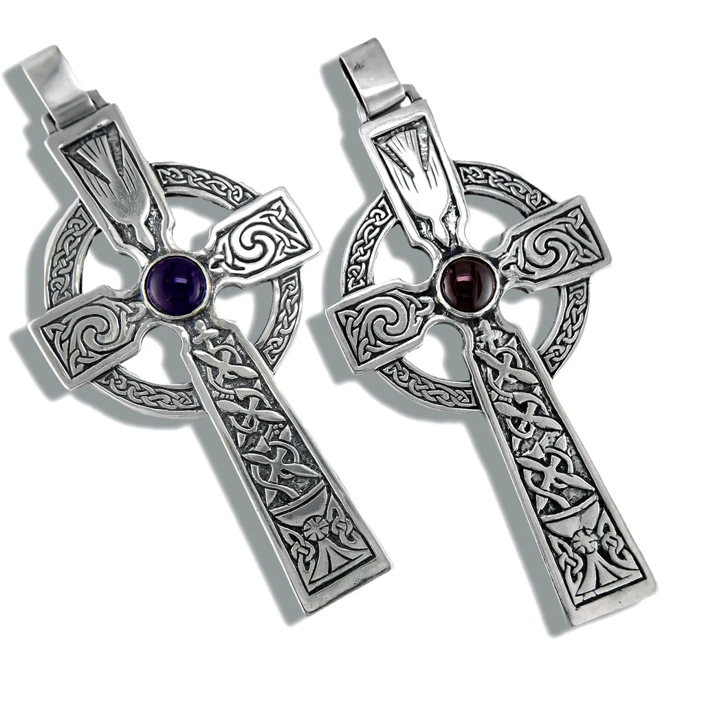 Colum Cille Pectoral Cross Pendant in Sterling Silver