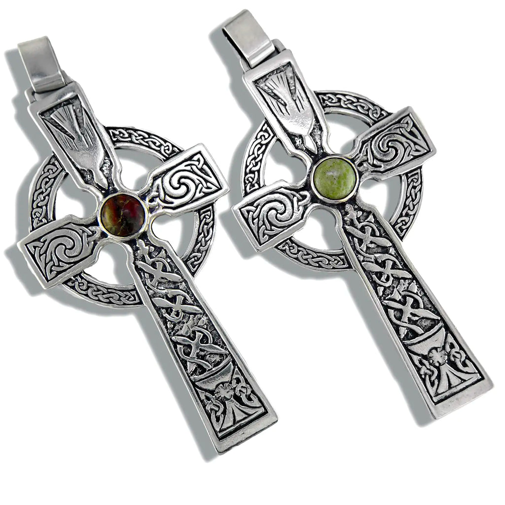 Colum Cille Pectoral Cross Pendant in Sterling Silver