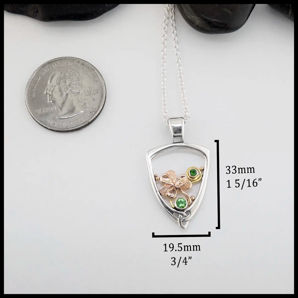 Pendant with Shamrock and Tsavorite