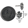 Scottish Thistle Post Earrings in Silver