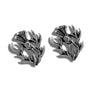 Scottish Thistle Post Earrings in Silver