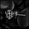 Scottish Thistle Post Earrings in Silver