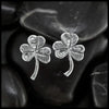 Shamrock Post Earrings Sterling Silver