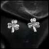 Shamrock Post Earrings Sterling Silver