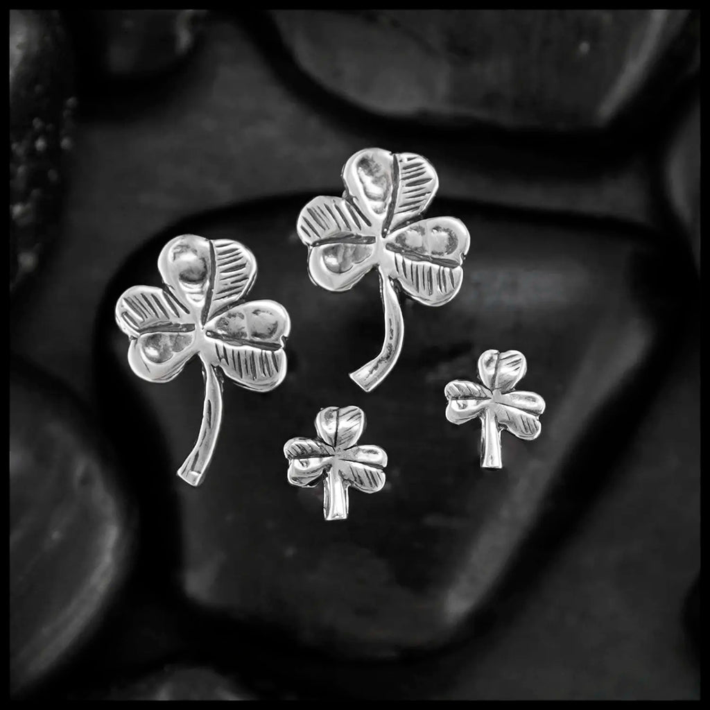 Shamrock Post Earrings Sterling Silver