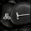 Triskele Post Earrings in Silver