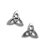 Small Open Triquetra Post Earrings in Silver