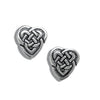 Maggie's Heart Knot Drop or Post Earrings in Silver
