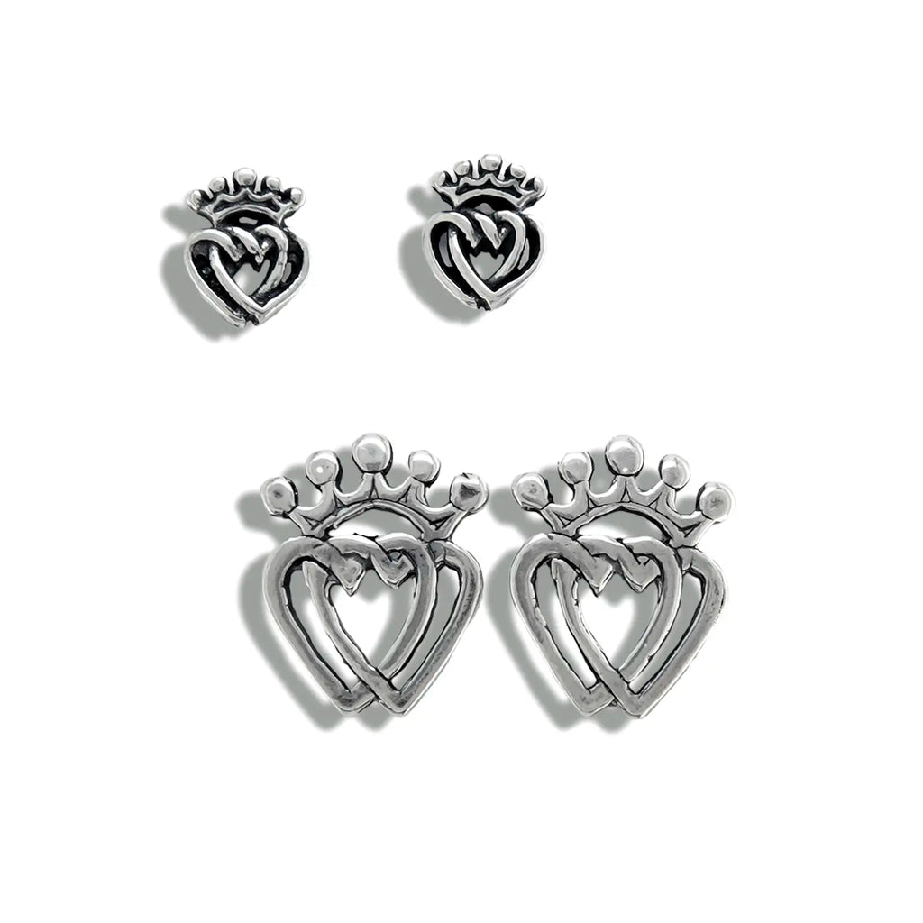 Silver Luckenbooth Post Earrings in Two Sizes