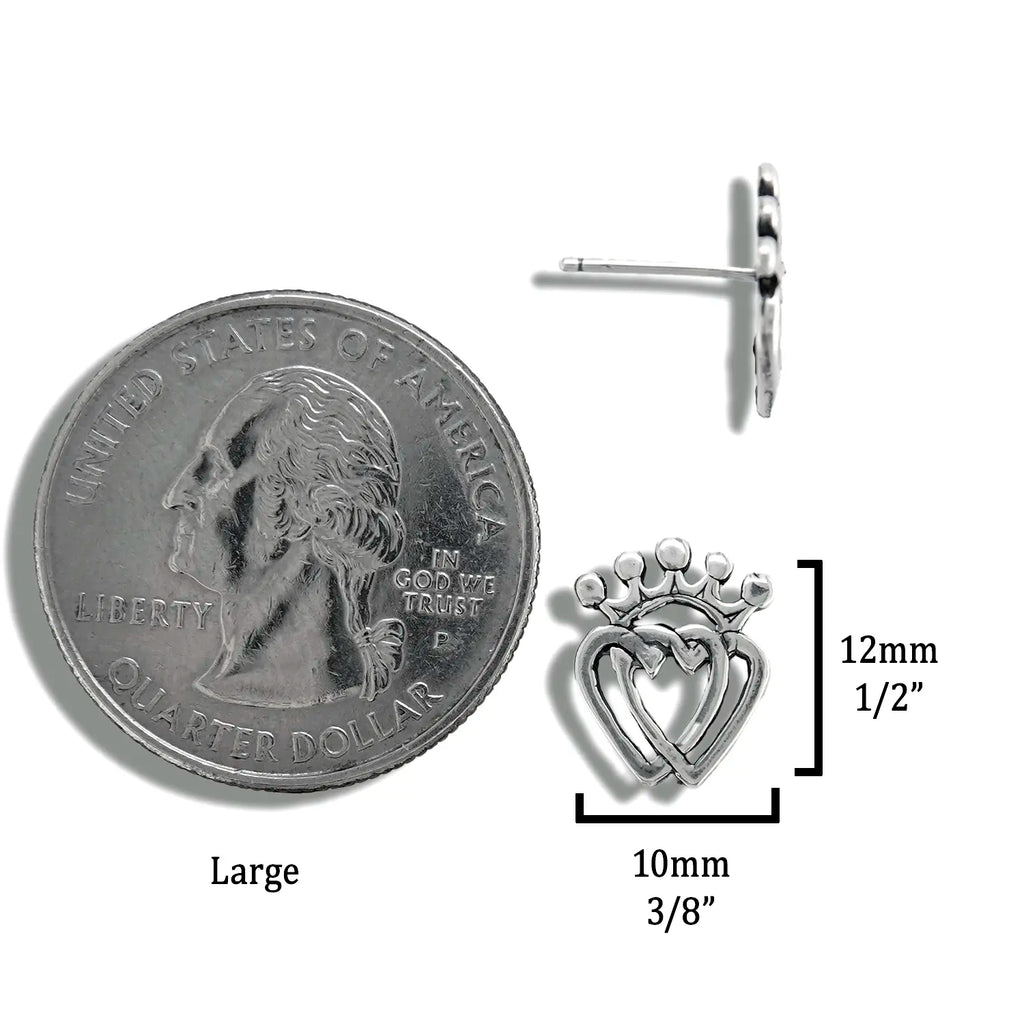 Silver Luckenbooth Post Earrings in Two Sizes