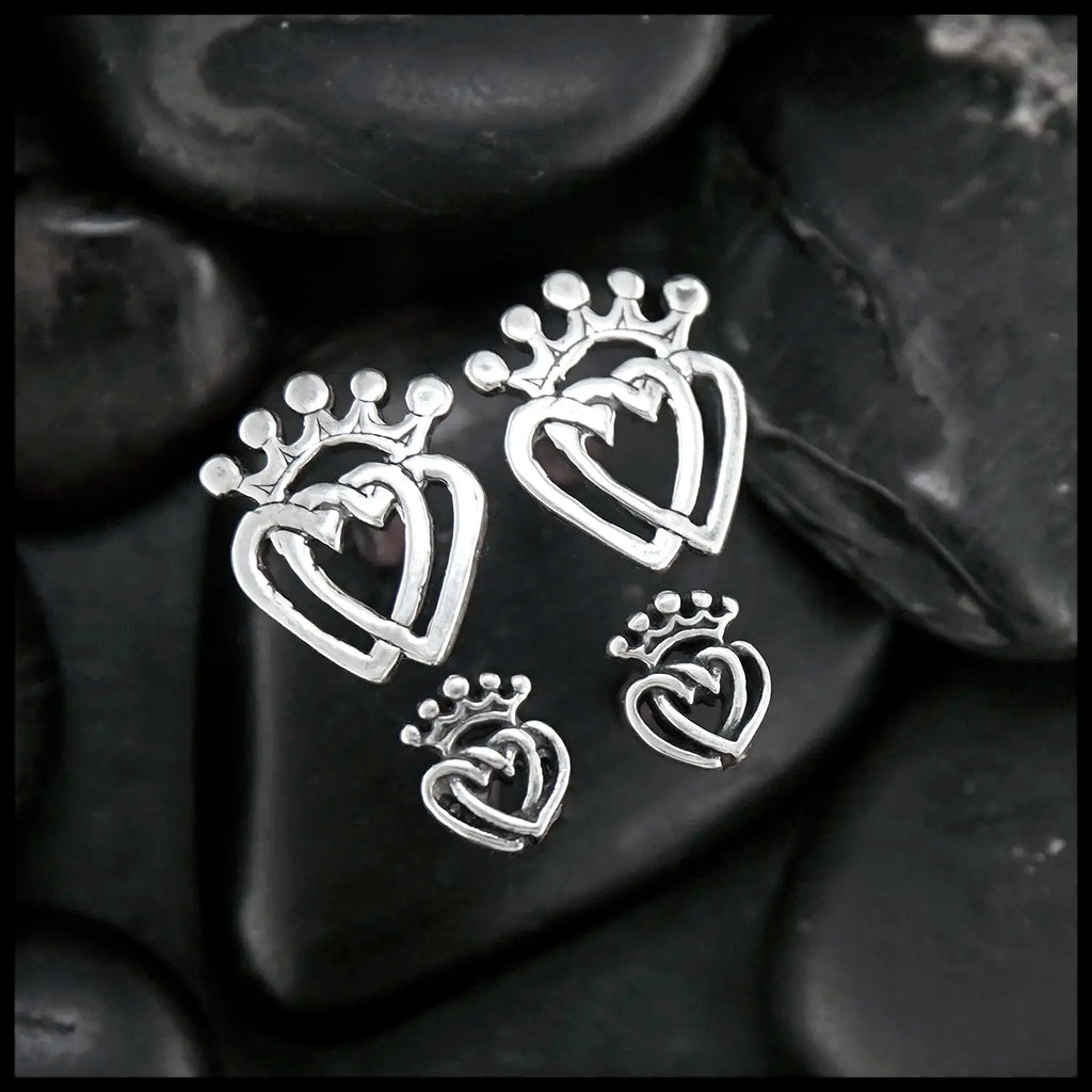 Silver Luckenbooth Post Earrings in Two Sizes