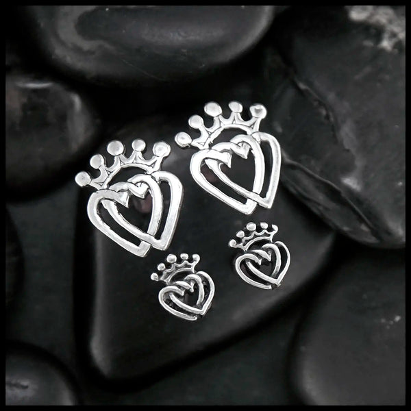 Silver Luckenbooth Post Earrings in Two Sizes