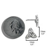 Small Open Triquetra Post Earrings in Silver