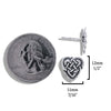 Maggie's Heart Knot Drop or Post Earrings in Silver