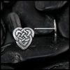 Maggie's Heart Knot Drop or Post Earrings in Silver