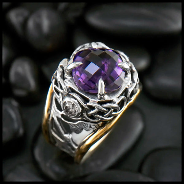 Custom Amethyst Signet Ring