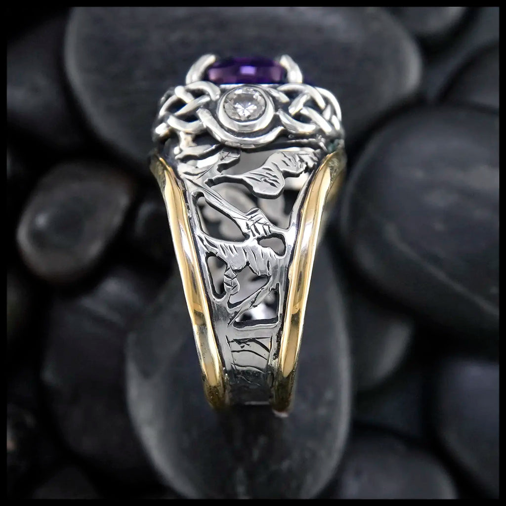 Custom Amethyst Signet Ring