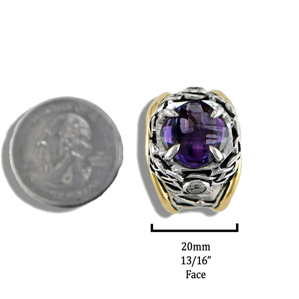 Custom Amethyst Signet Ring