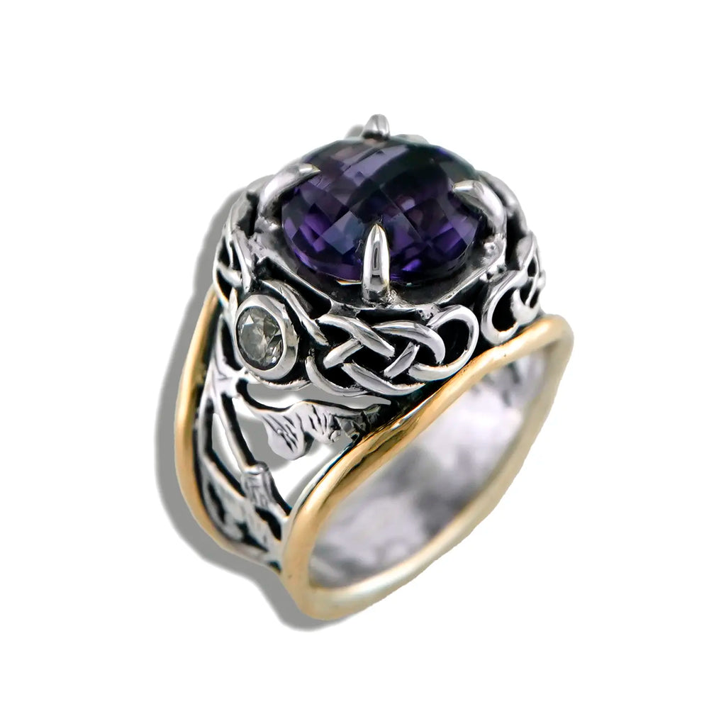 Custom Amethyst Signet Ring