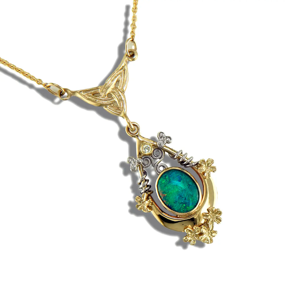 Summer Breeze Opal Pendant in Gold