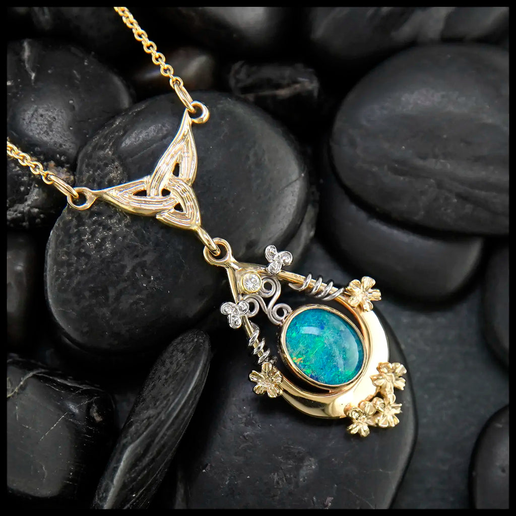 Summer Breeze Opal Pendant in Gold